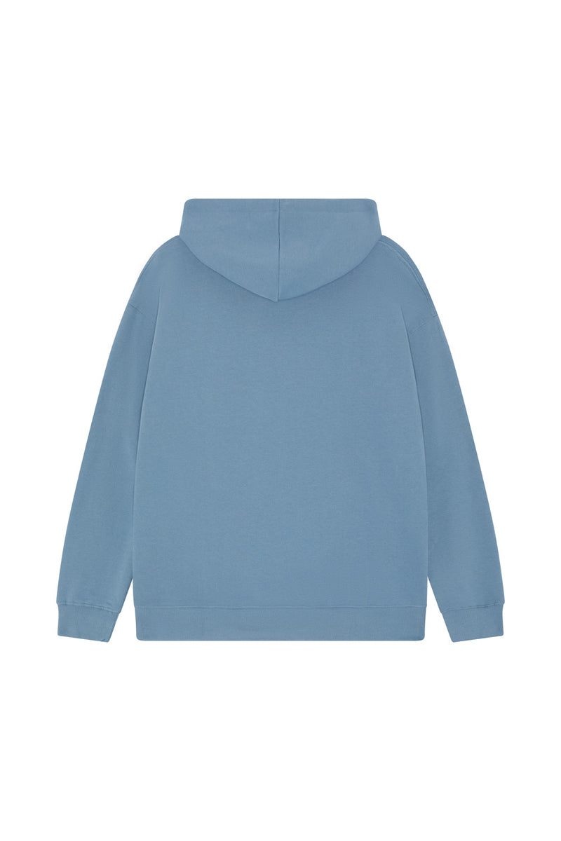 Blue Regular Fit  Long Sleeves Cotton Blend Men's Hoodie by Being Human Clothing