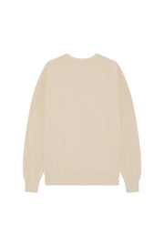 Back of men's plain stone organic cotton sweatshirt from organic clothing brand Goose Studios