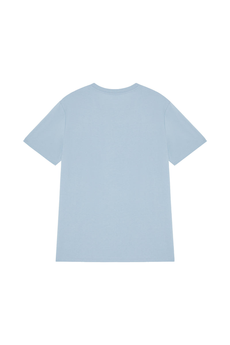 Blue Printed Organic Cotton T-shirt