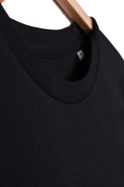 Men's Black Organic Cotton Long Sleeve T-Shirt