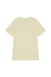 Seconds & Samples - Unisex Yellow Organic Cotton T-shirt - Ana Popescu Print