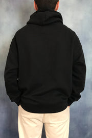 Black Organic Cotton Hoodie - Relaxed Fit