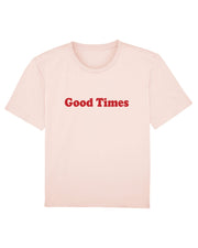 Seconds & Samples - Women's Pink Good Times with Red Print Tee