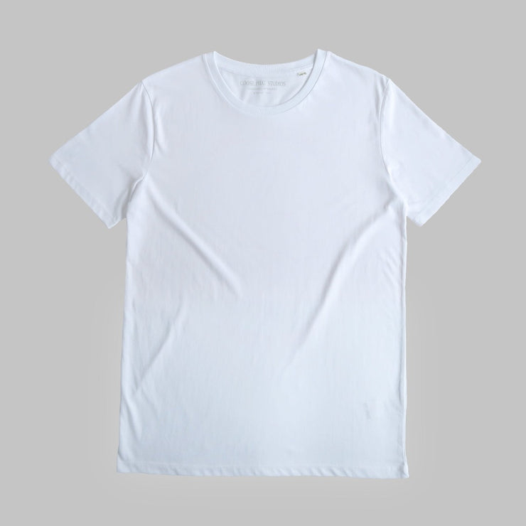 Seconds & Samples - Unisex White Organic Cotton T-Shirt - Flamingo Print