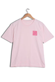 Seconds & Samples - Women's Pink Original Print Boxy Fit Tee w/ Hot Pink