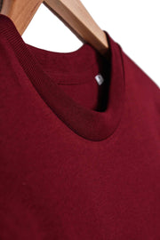 Seconds & Samples - Men's Burgundy Long Sleeve Neon Print T-Shirts