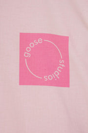 Seconds & Samples - Women's Pink Original Print Boxy Fit Tee w/ Hot Pink