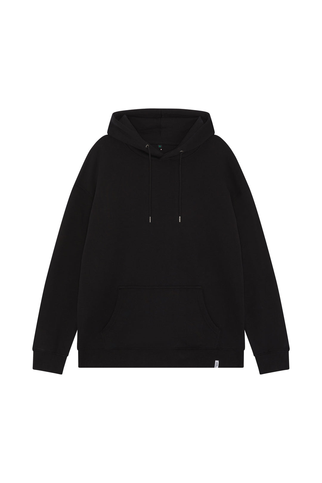 Black Organic Cotton Hoodie Relaxed Goose Studios