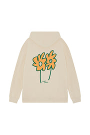 Unisex Stone Organic Cotton Hoodie - Flowers - Relaxed Fit