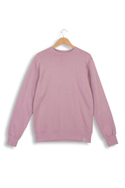 Front of men's organic cotton sweatshirt in pink.