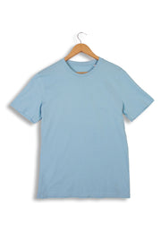 Front of men's organic cotton t-shirt in Sky blue.