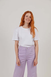Women's White Organic Cotton T-Shirt - Boxy Fit