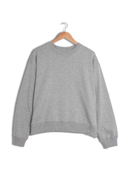Seconds & Samples - Women's Grey Organic Cotton Sweatshirt - Drop-Shoulder