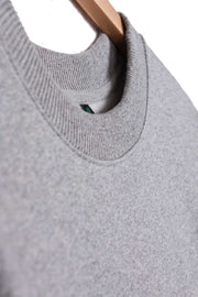 Women's Grey Organic Cotton Sweatshirt - Drop-Shoulder